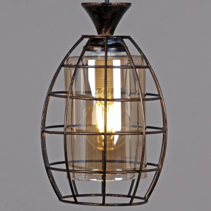 Подвесной светильник 03525-0.9-01 BK+GD