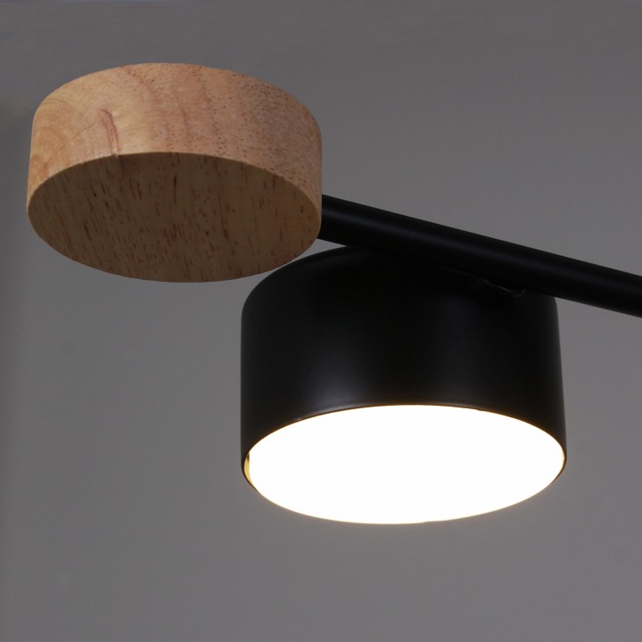 Люстра на штанге 03751 03751-0.3-08 BK+WOOD GX53