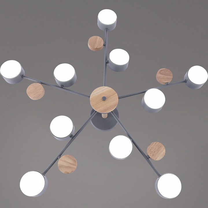 Люстра на штанге  03758-0.3-10 GREY+WOOD GX53