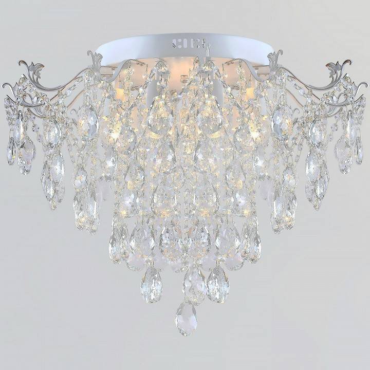 Потолочная люстра Reluce 04037 7 ламп белая с золотом 04037-0.3-07 WH+GOLD PN