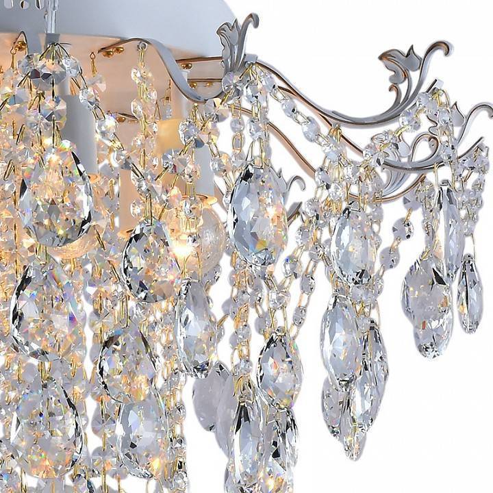 Потолочная люстра Reluce 04037 7 ламп белая с золотом 04037-0.3-07 WH+GOLD PN