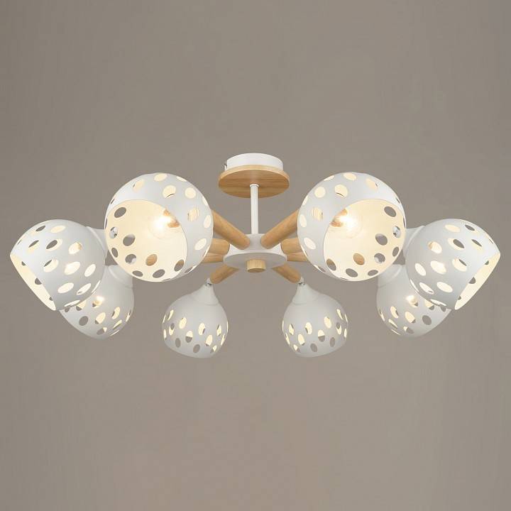 Люстра на штанге Reluce 04369 8 ламп белый 04369-0.3-08 WT