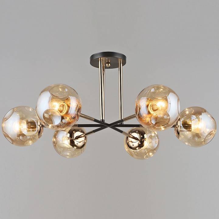 Потолочная люстра Reluce 05014 6 ламп Coffee Gold 05014-0.3-06 COFFEE+FGD