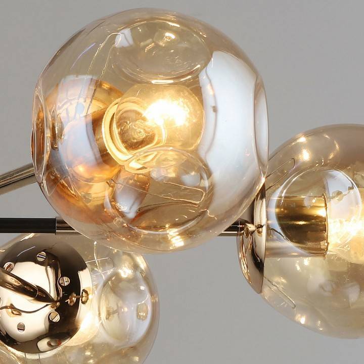 Потолочная люстра Reluce 05014 6 ламп Coffee Gold 05014-0.3-06 COFFEE+FGD