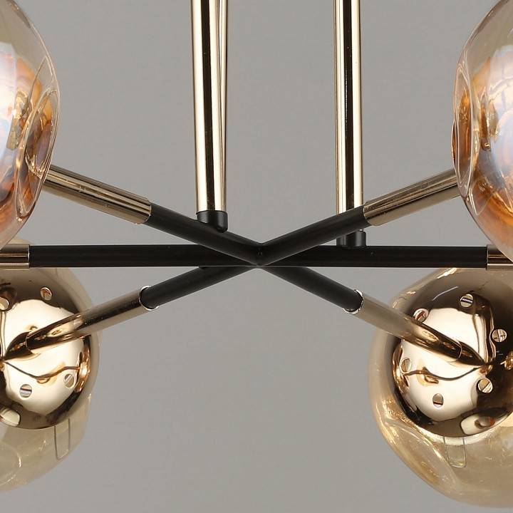 Потолочная люстра Reluce 05014 6 ламп Coffee Gold 05014-0.3-06 COFFEE+FGD