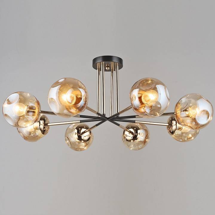 Потолочная люстра Reluce 05014 8 ламп Coffee Gold 05014-0.3-08 COFFEE+FGD