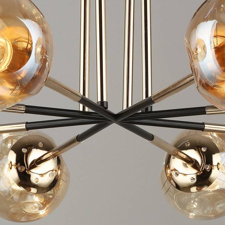 Потолочная люстра Reluce 05014 8 ламп Coffee Gold 05014-0.3-08 COFFEE+FGD