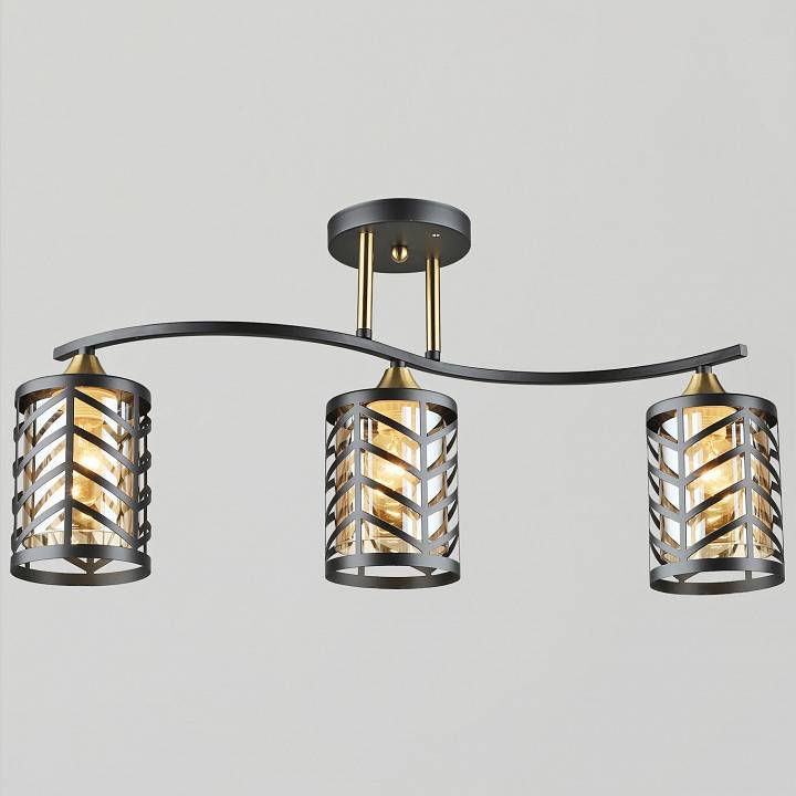 Светильник на штанге Reluce 05943 3 лампы черный медь 05943-0.3-03 BK+COP