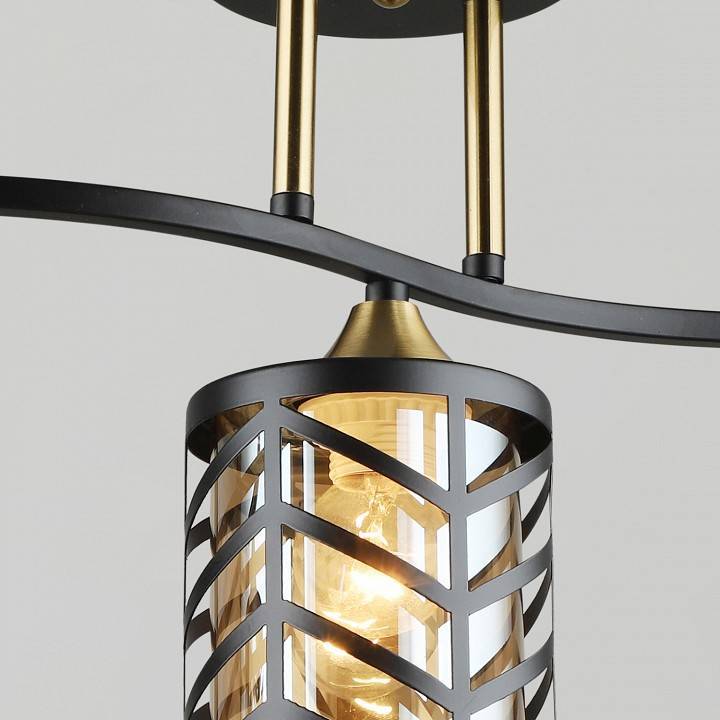 Светильник на штанге Reluce 05943 3 лампы черный медь 05943-0.3-03 BK+COP