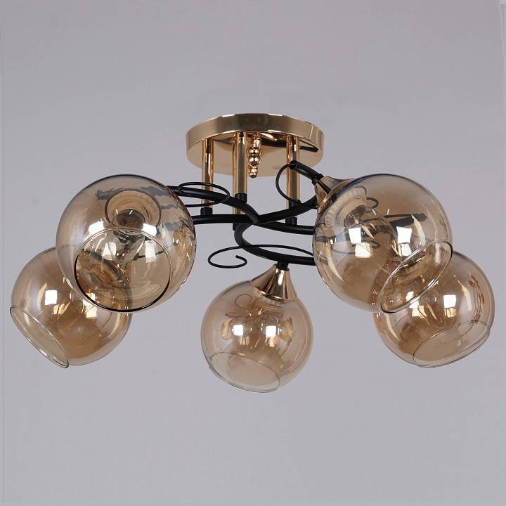 Люстра на штанге Reluce 06073 5 ламп 06073-0.3-05 FG+BK