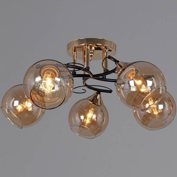 Люстра на штанге Reluce 06073 5 ламп 06073-0.3-05 FG+BK