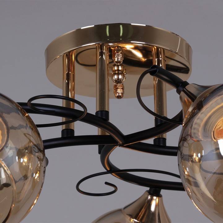 Люстра на штанге Reluce 06073 5 ламп 06073-0.3-05 FG+BK