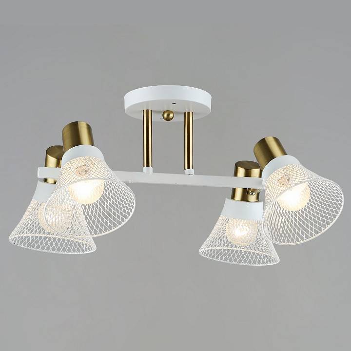 Спот De Markt Ракурс 4хGU10 белый медь 06245-0.3-04 WT+COP