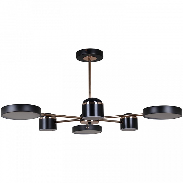 Люстра на штанге De City 13289-4.3-06 BK+GD CR 6 ламп 13289-4.3-06 BK+GD CR