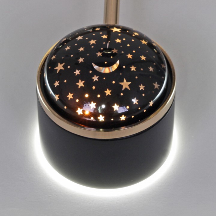 Люстра на штанге De City 13289-4.3-06 BK+GD CR 6 ламп 13289-4.3-06 BK+GD CR