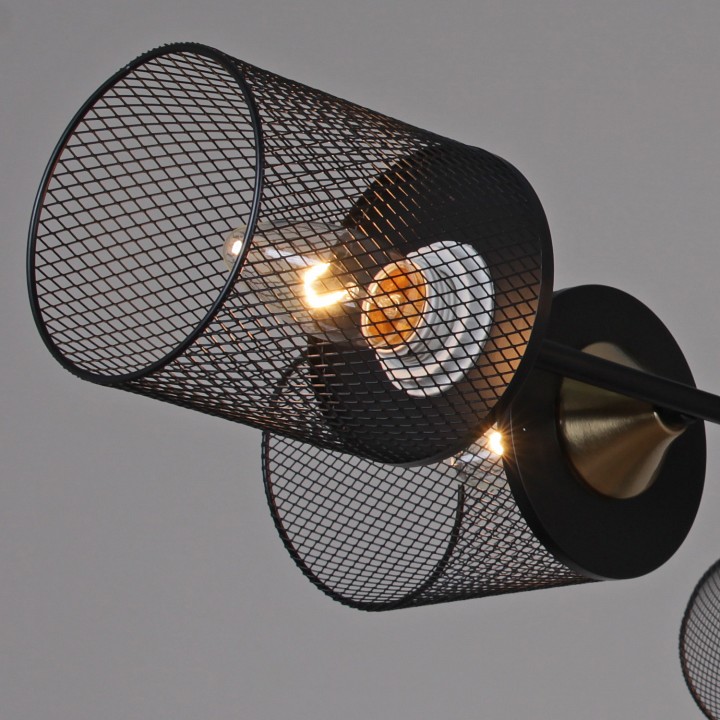 Люстра на штанге  38460-0.3-06 BK+COPPER