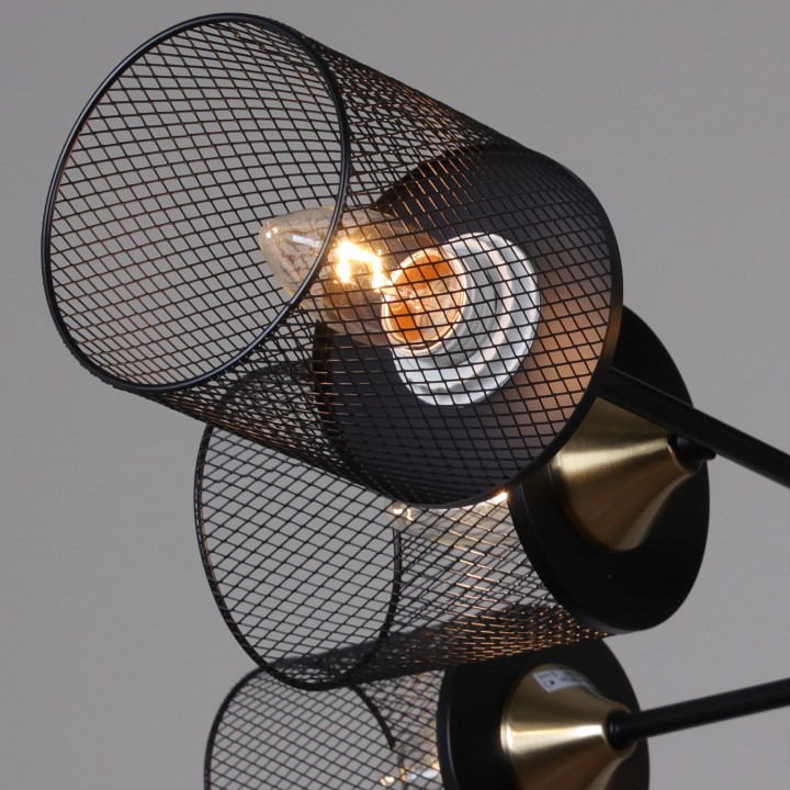 Люстра на штанге  38460-0.3-08 BK+COPPER