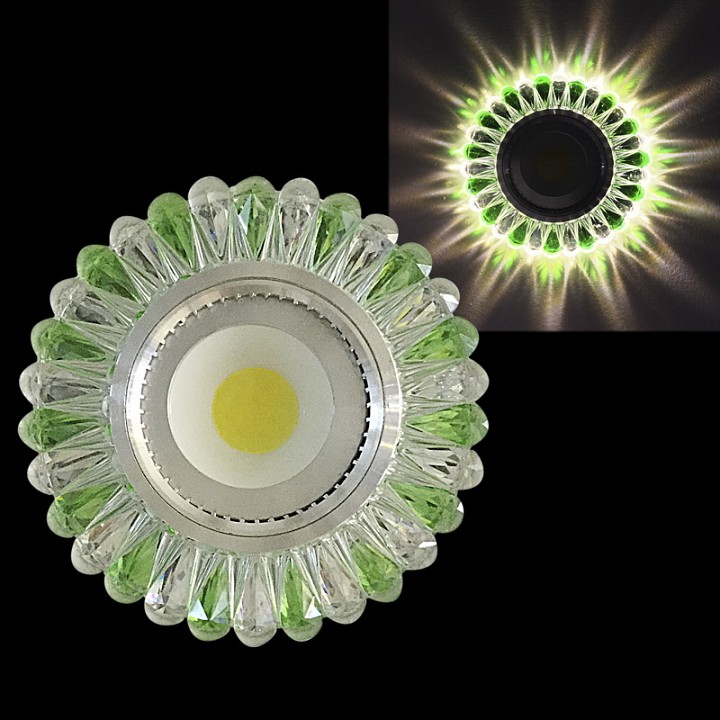 Встраиваемый светильник  42230-9.0-001PL MR16+LED3W CL/LGN