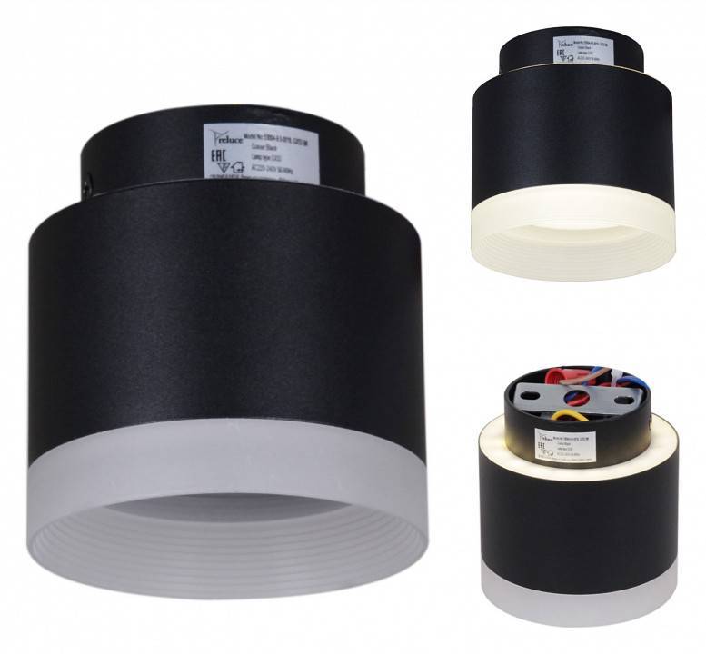 Накладной светильник Reluce Technical 53004 53004-9.5-001IL GX53+LED3W BK