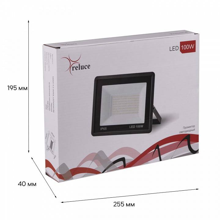 Настенно-потолочный прожектор Reluce  54001-9.2-001OL LED100W BK