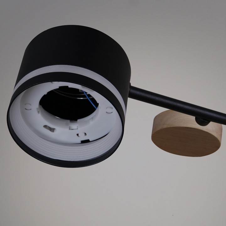 Люстра на штанге De City 68730-0.3-06 GX53 BK+WOOD 6 ламп 68730-0.3-06 GX53 BK+WOOD