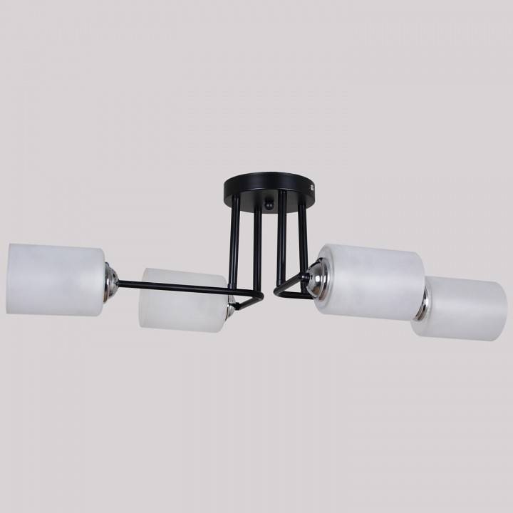 Люстра на штанге De City 70187-0.3-04 BK+CR 4 лампы 70187-0.3-04 BK+CR