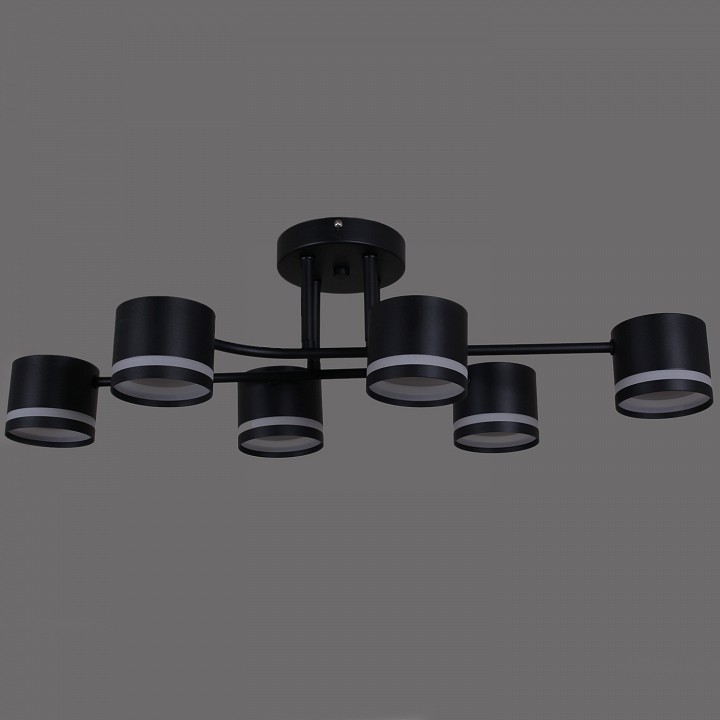Люстра на штанге De Markt Сити 6xGX53 черный 77730-0.3-06 GX53 BK
