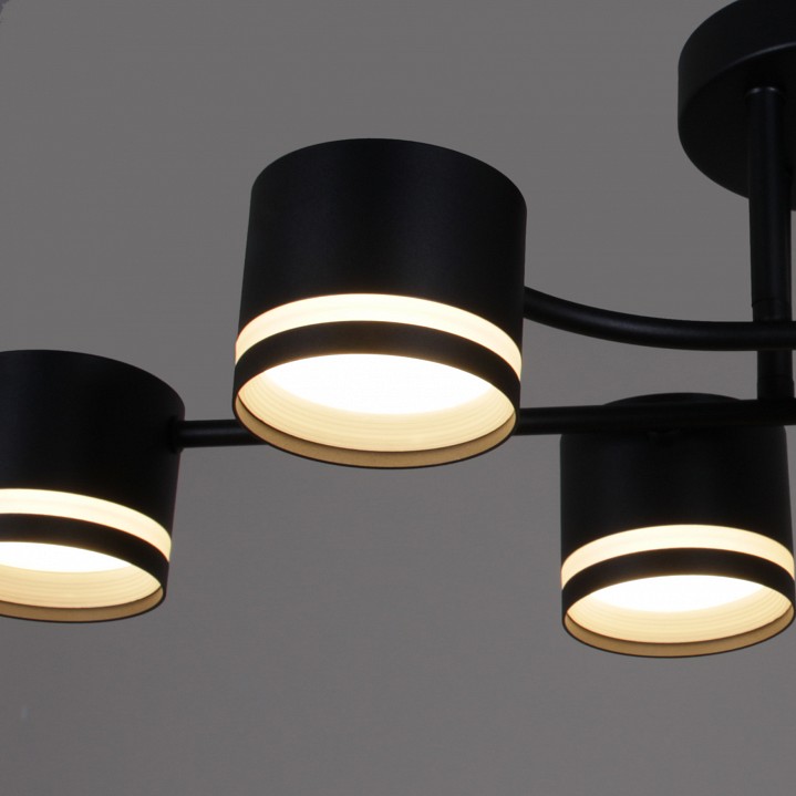 Люстра на штанге De Markt Сити 6xGX53 черный 77730-0.3-06 GX53 BK