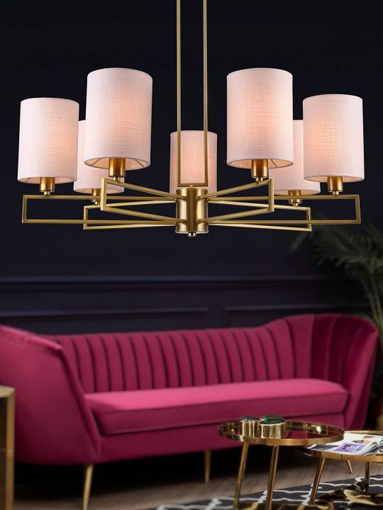 Люстра на штанге Rivoli Hilda 8хE14 40 Вт Б0055444