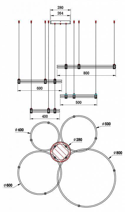 Подвесной светильник Stilfort Tooring 4006/05/04PL