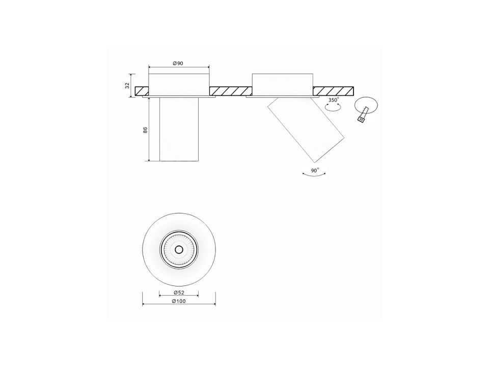 Рефлектор SWG PRO Villy VL-DFL-BL