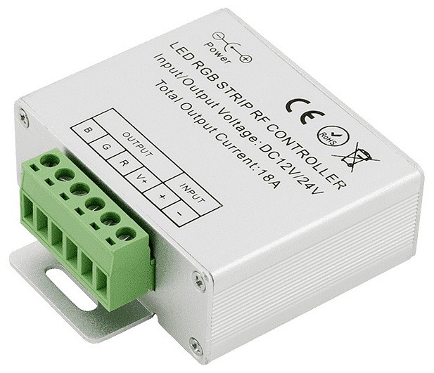 Контроллер-регулятор цвета RGB с пультом ДУ SWG RF RGB RF-RGB-S-18A-WH1