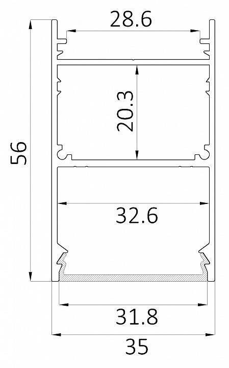 Светильник накладной Elektrostandard LINE 3556 6063 18W 3300K белый 0412646