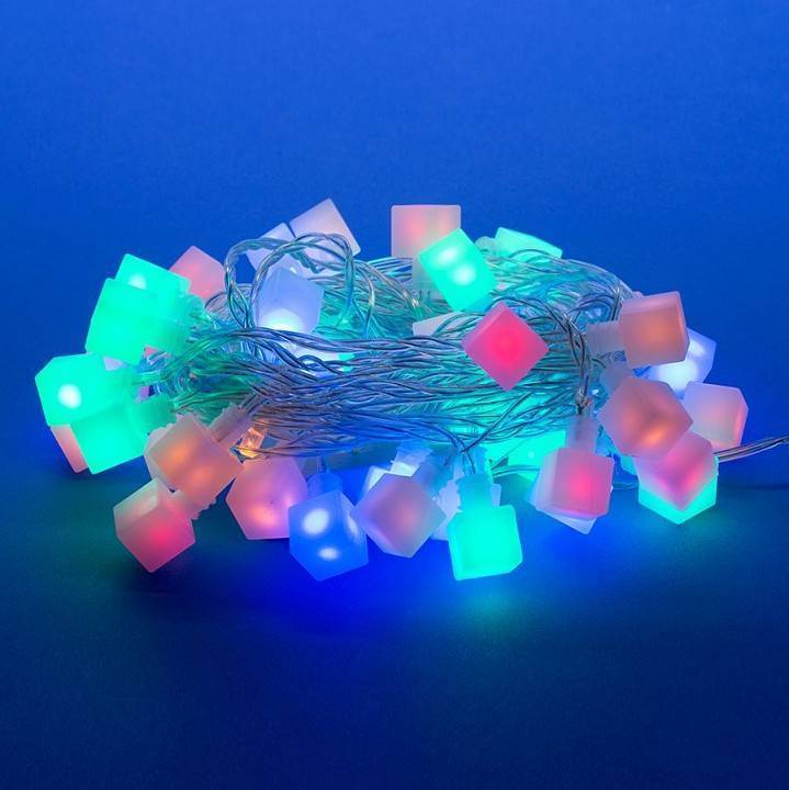 Гирлянда с насадками Uniel Кубики 10 LED 2 м ULD-7932