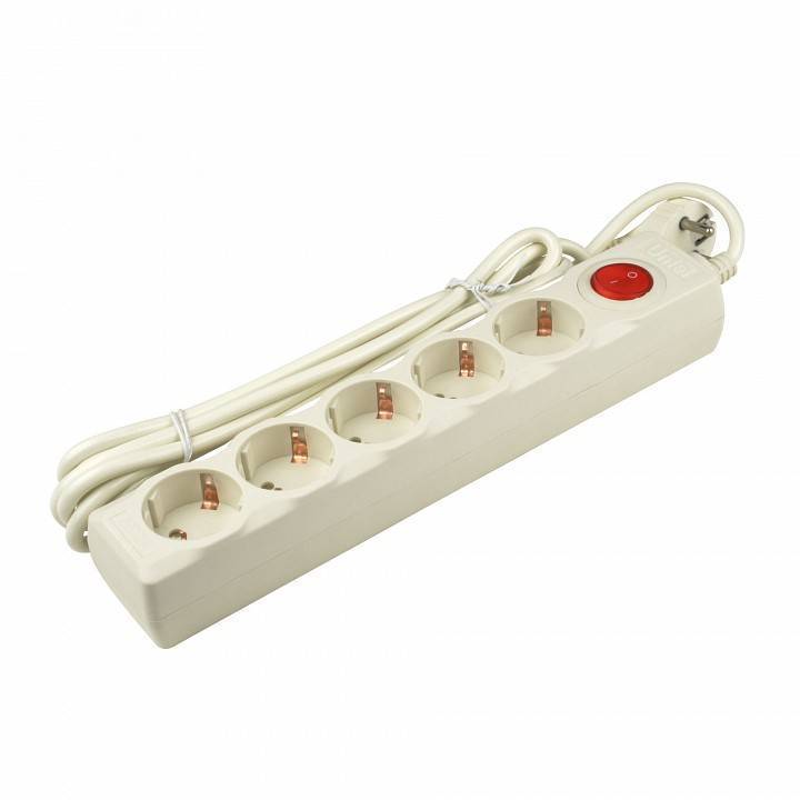 Удлинитель с выключателем Uniel S-GSU5 5 розеток 5 м UL-00001745