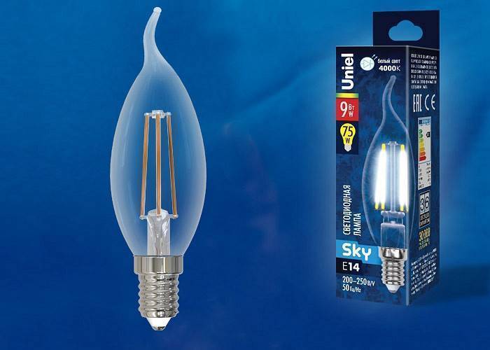 Лампа светодиодная Uniel  E14 9Вт 4000K UL-00005169