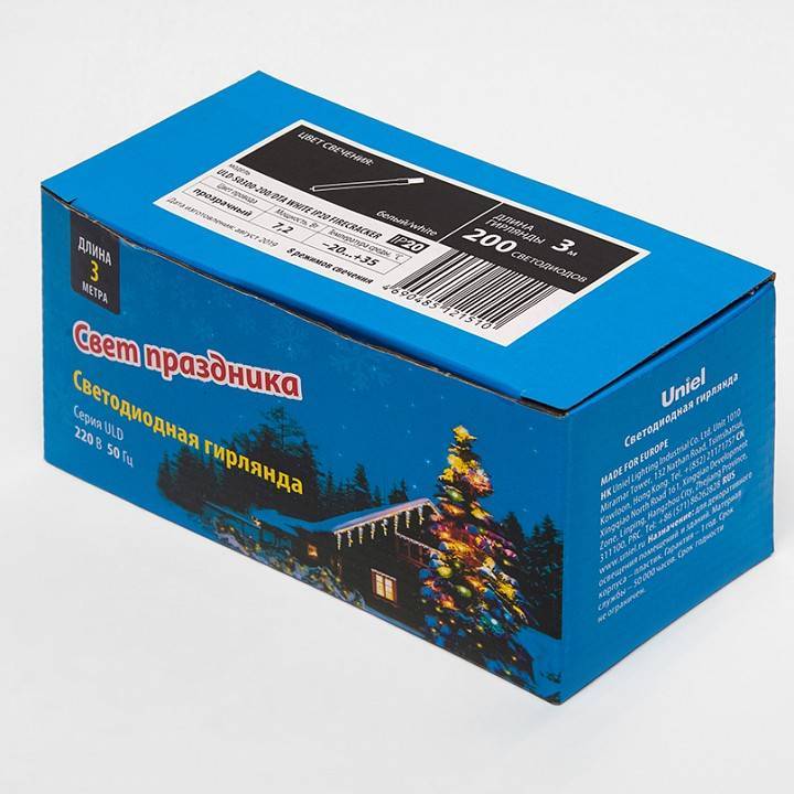 Гирлянда Нить Uniel ULD-S3000 30 м 300 LED IP20 холодный белый UL-00005476