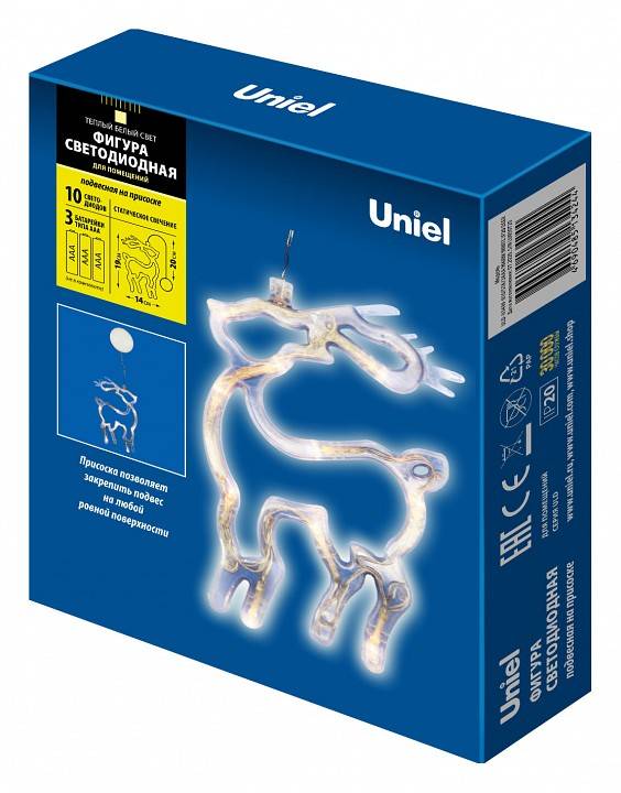 Светильник декоративный Uniel Олень подвесной 3AAA IP20 UL-00007252