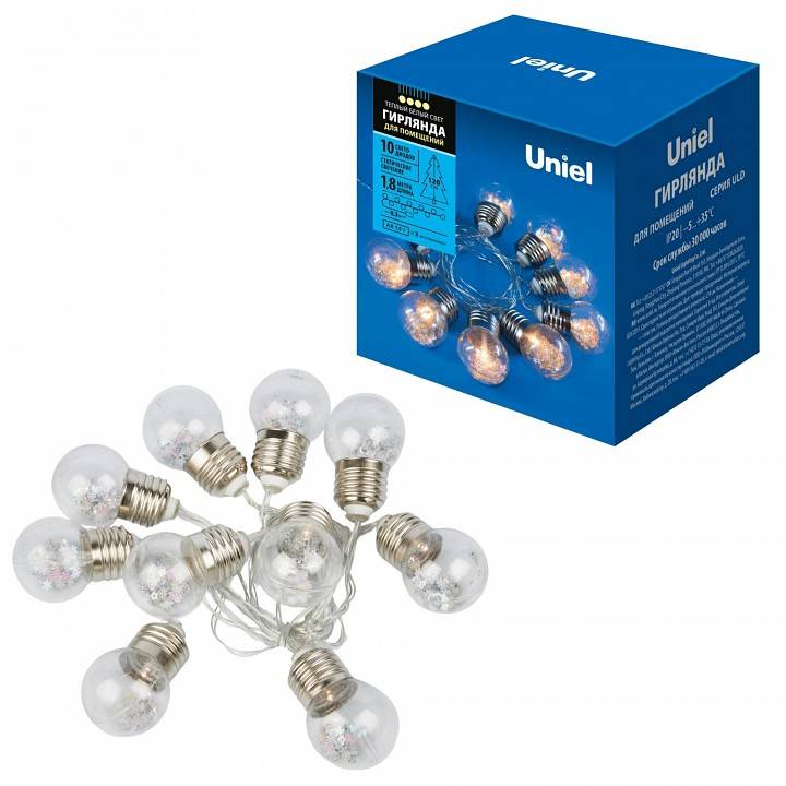 Гирлянда с насадками Uniel Елочки 10 LED 2 м UL-00008425