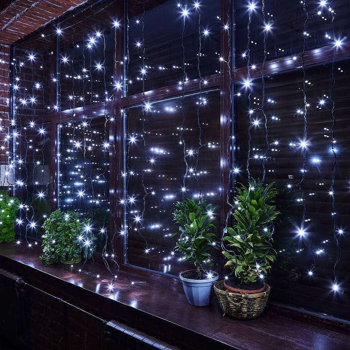 Гирлянда-занавес Uniel ULD-C3020-384/TBK WHITE IP44 UL-00010941