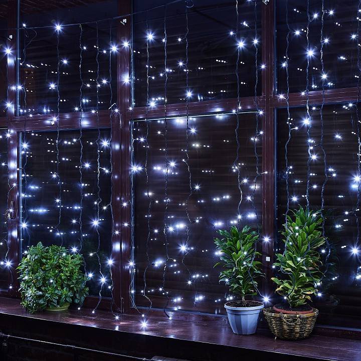 Гирлянда-занавес Uniel ULD-C3020-384/TBK WHITE IP44 UL-00010941