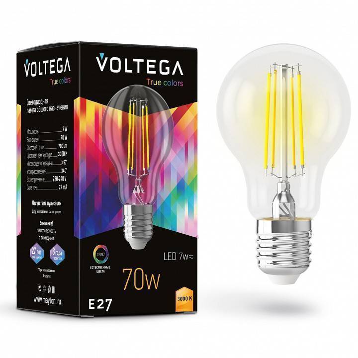 Лампа светодиодная Voltega General Purpose Bulb High CRI E27 7 Вт 3000 K 7217