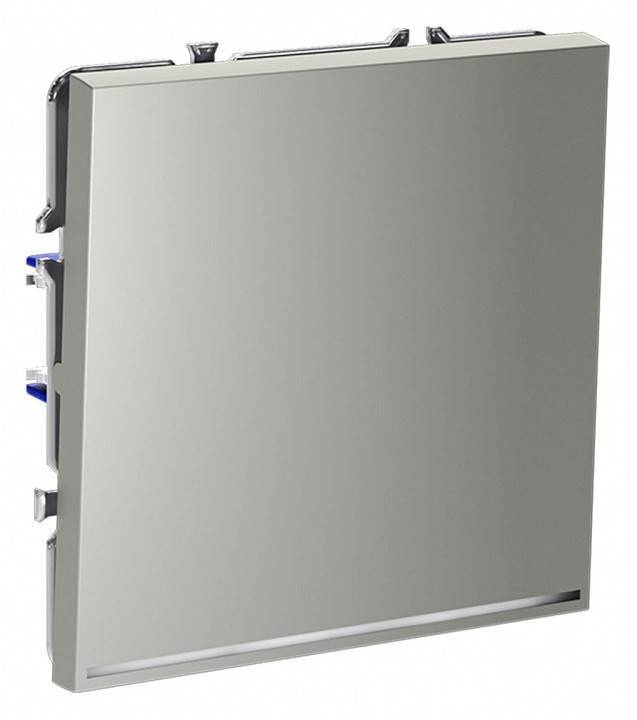 Выключатель проходной одноклавишный с подсветкой без рамки Voltum S70 VLS010405