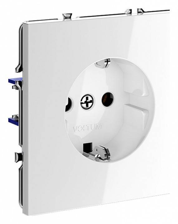 Розетка с заземлением, без рамки Voltum S70 VLS040101
