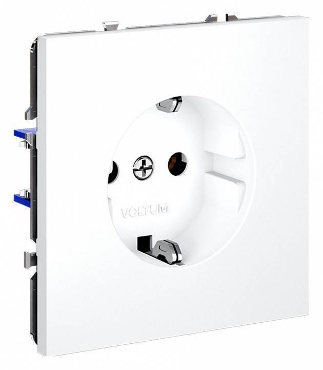Розетка с заземлением, без рамки Voltum S70 VLS040102