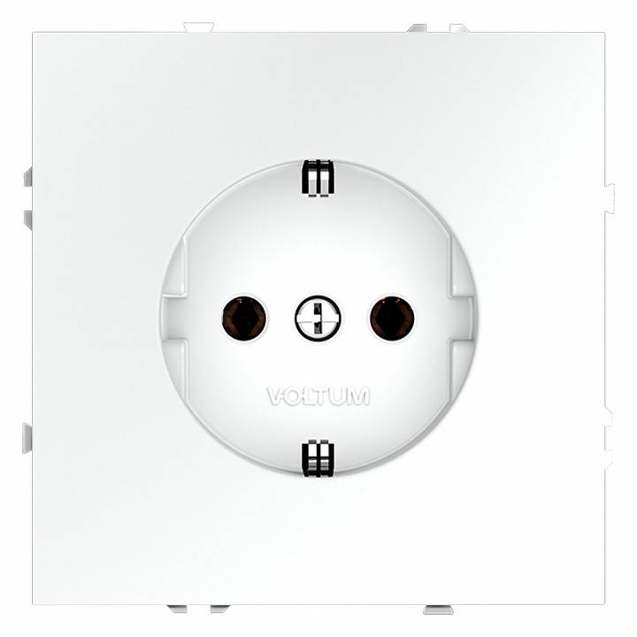 Розетка с заземлением, без рамки Voltum S70 VLS040102
