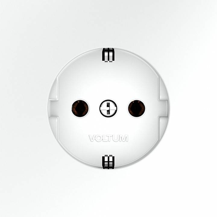 Розетка с заземлением, без рамки Voltum S70 VLS040102
