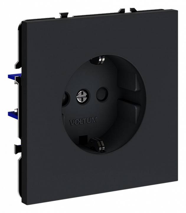 Розетка с заземлением и со шторкой, без рамки Voltum S70 VLS040207