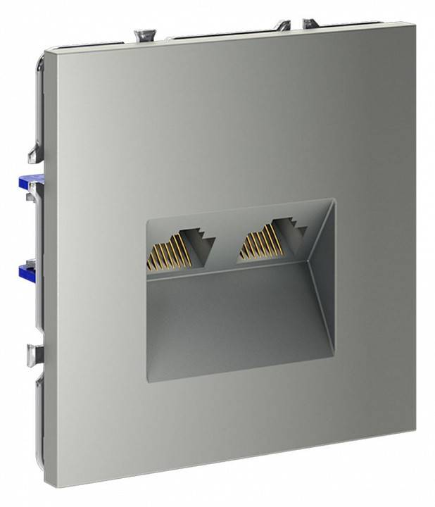 Розетка двойная Ethernet RJ-45 без рамки Voltum S70 VLS060205