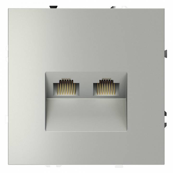 Розетка двойная Ethernet RJ-45 без рамки Voltum S70 VLS060205